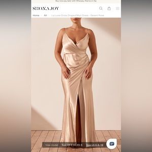 SHONA JOY - La Lune Cross Draped Maxi Dress - COPPER